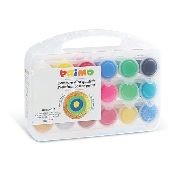 Primo Tempera Poster Paint Set 18 in Case
