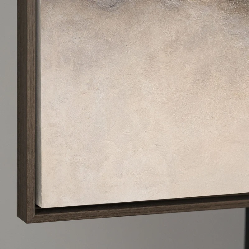 Triptychon „Nebliger Morgen" – Handgemaltes XXL Landschaftsbild in Grau & Beige