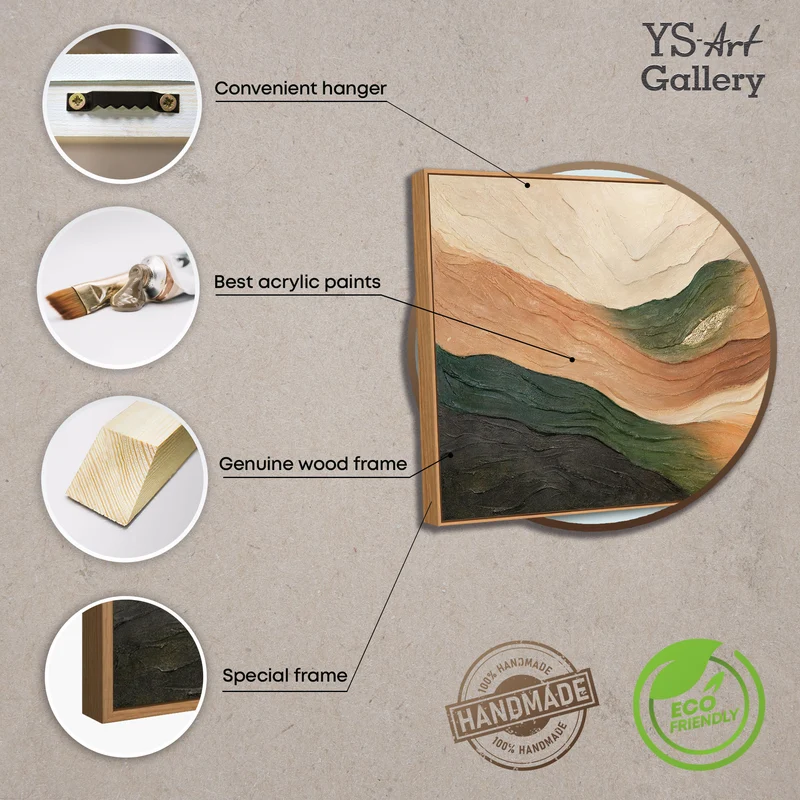 „Wellen des Horizonts“ – abstraktes Landschafts-Triptychon 3-teilig