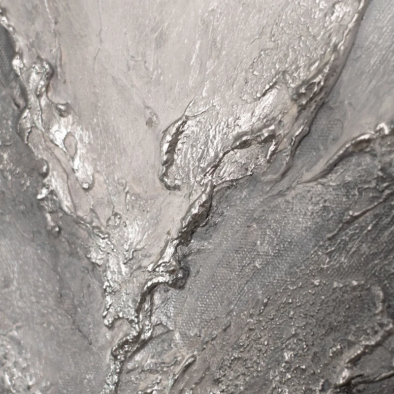 Handgemaltes abstraktes Strukturbild „Erinnerung der Felsen" – 60x40 cm mit Rahmen