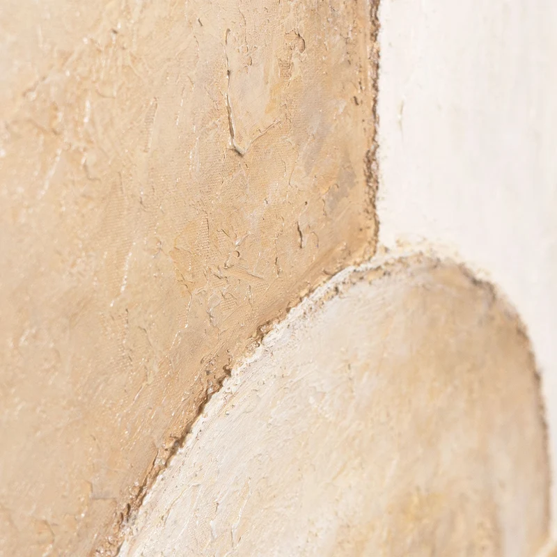 „Raum der Formen“– Triptychon Beige 3-teilig handgemalt