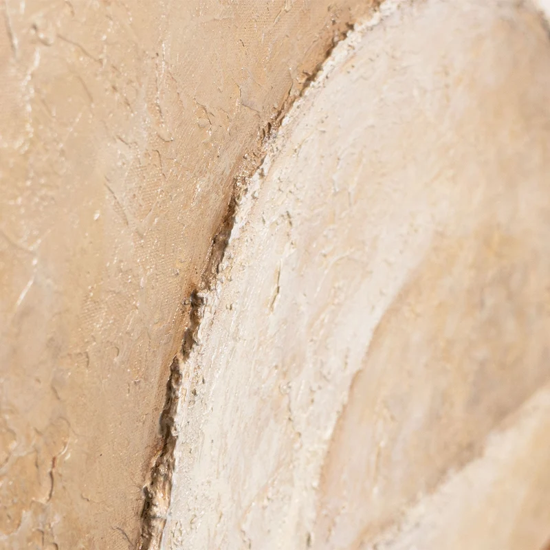 „Raum der Formen“– Triptychon Beige 3-teilig handgemalt