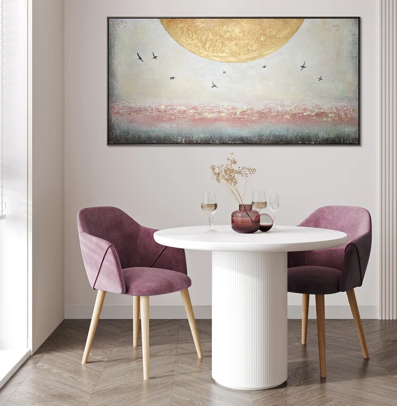 Dekorative Gemälde für Wohnzimmer "Sonnenenergie"