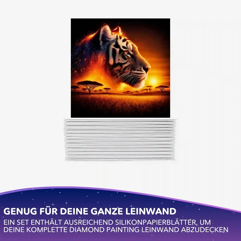Silikonpapier-Set - Feuerherz - 10x10cm