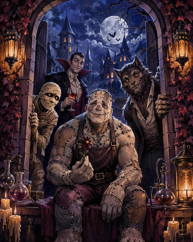 Malen nach Zahlen – Nacht der klassischen Monster