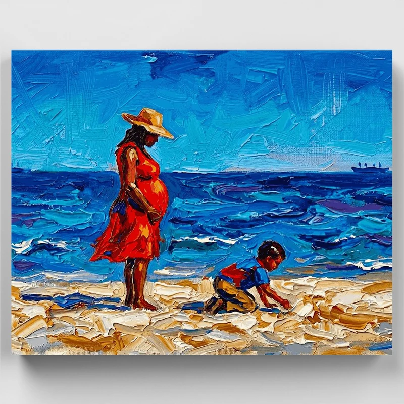 "Beachside Stroll" Paint by Numbers Kit