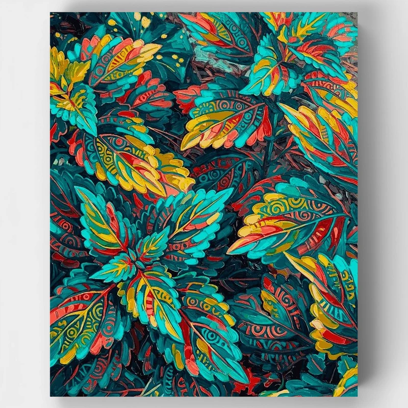 "Kaleidoscope Coleus" Paint by Numbers Kit