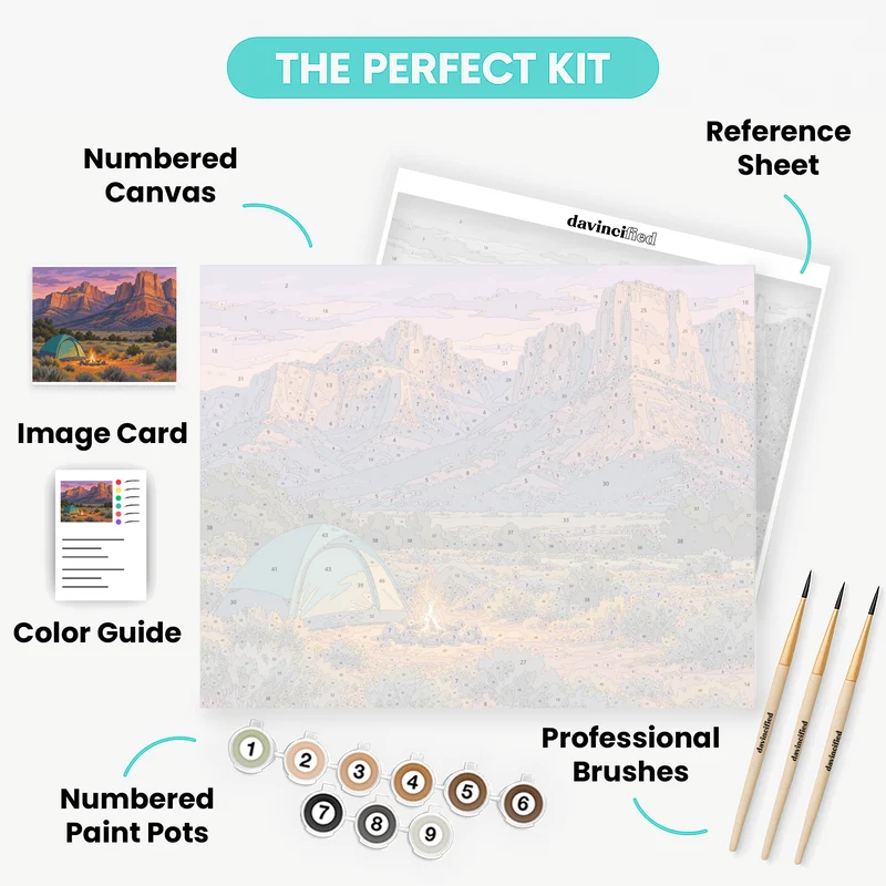 Twilight Desert Camp - Paint by Numbers Kit