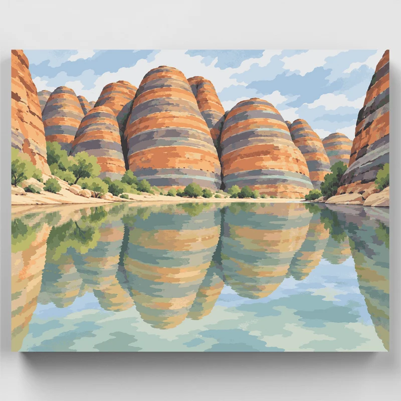 Bungle Bungle Mirror Reflection - Paint by Numbers Kit