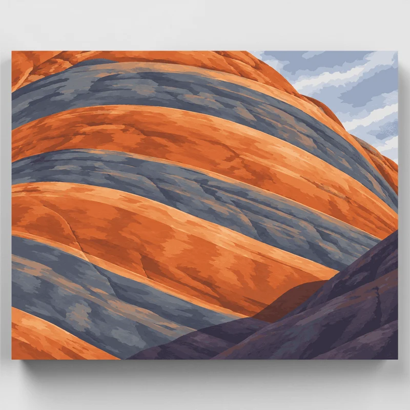 Banded Sandstone Dome - Paint by Numbers Kit