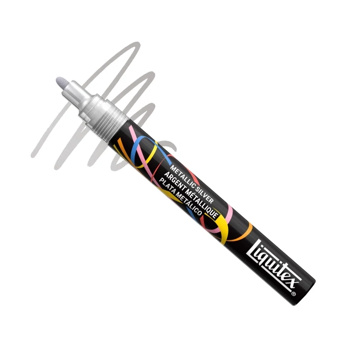 Liquitex - Acrylic Paint Marker 2mm - Metallic Silver