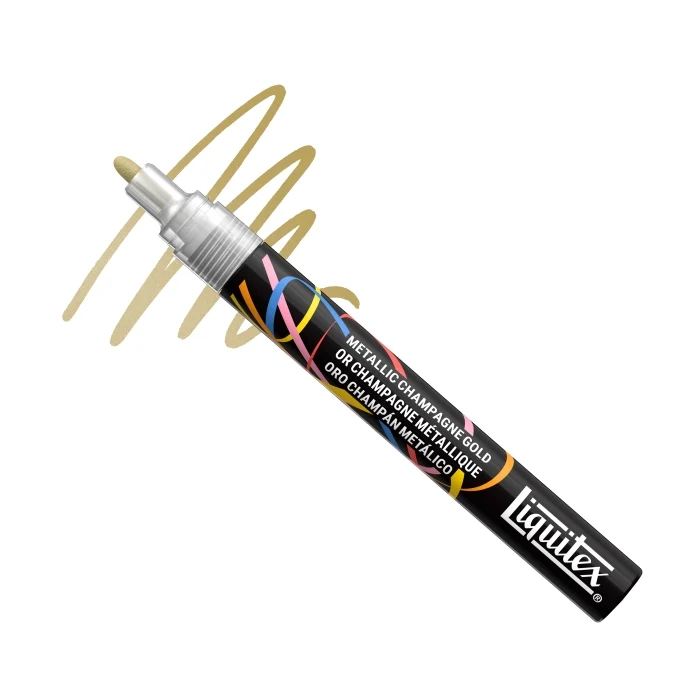 Liquitex - Acrylic Paint Marker 2mm - Metallic Champagne Gold