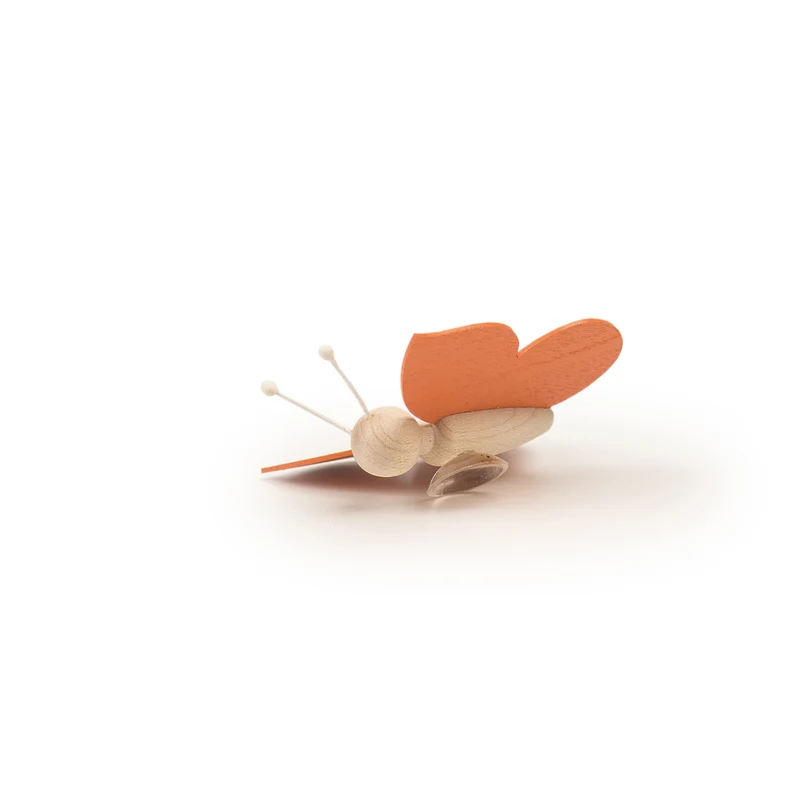Mini-Schmetterling mit Saugnapf orange