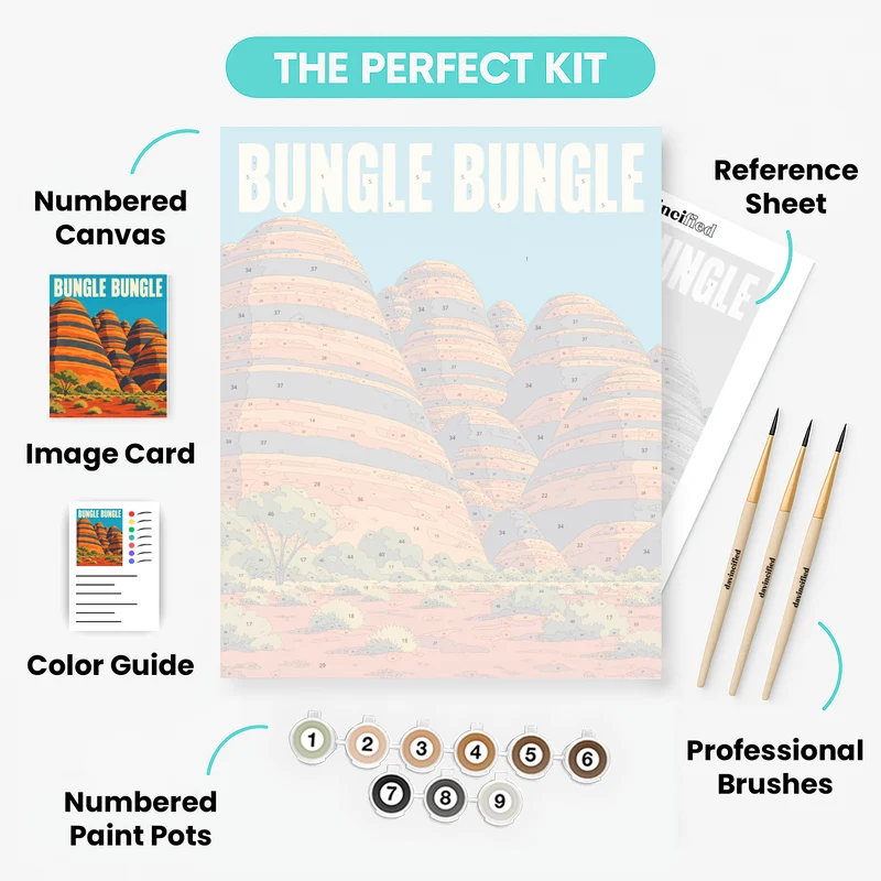 Striped Beehive Domes - Paint by Numbers Kit