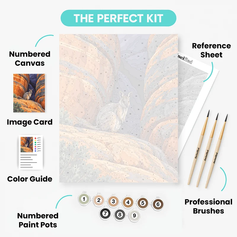 Sheltered Rock Wallaby - Paint by Numbers Kit