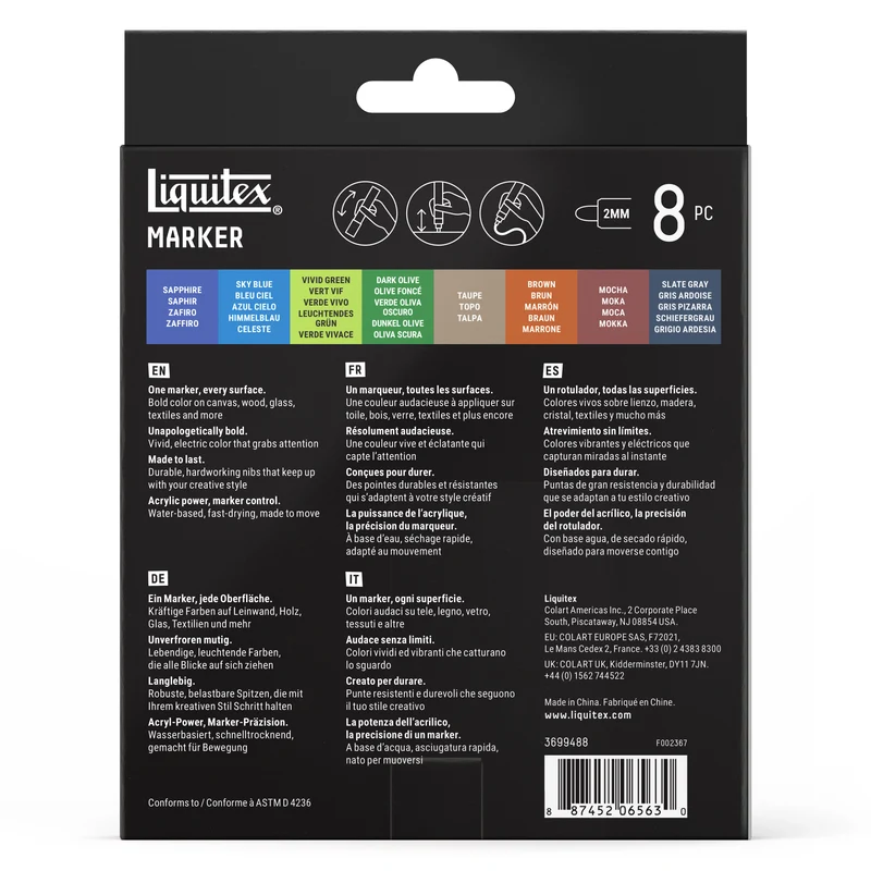 Liquitex - Marker Set 8x2mm, Set 5 - Landscape