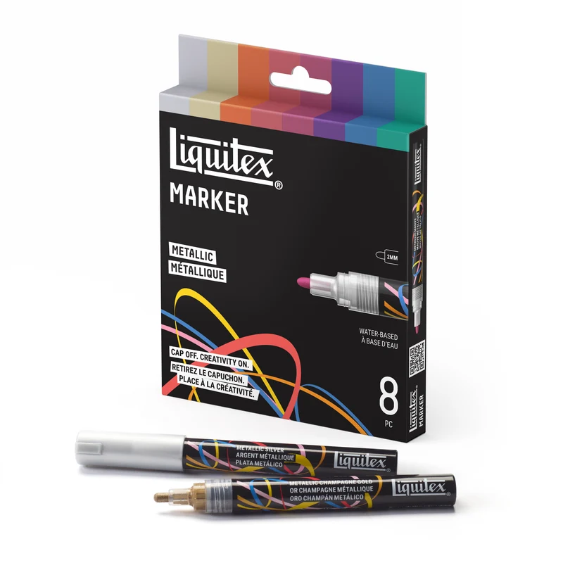 Liquitex - Marker Set 8x2mm, Set 4 - Metallic