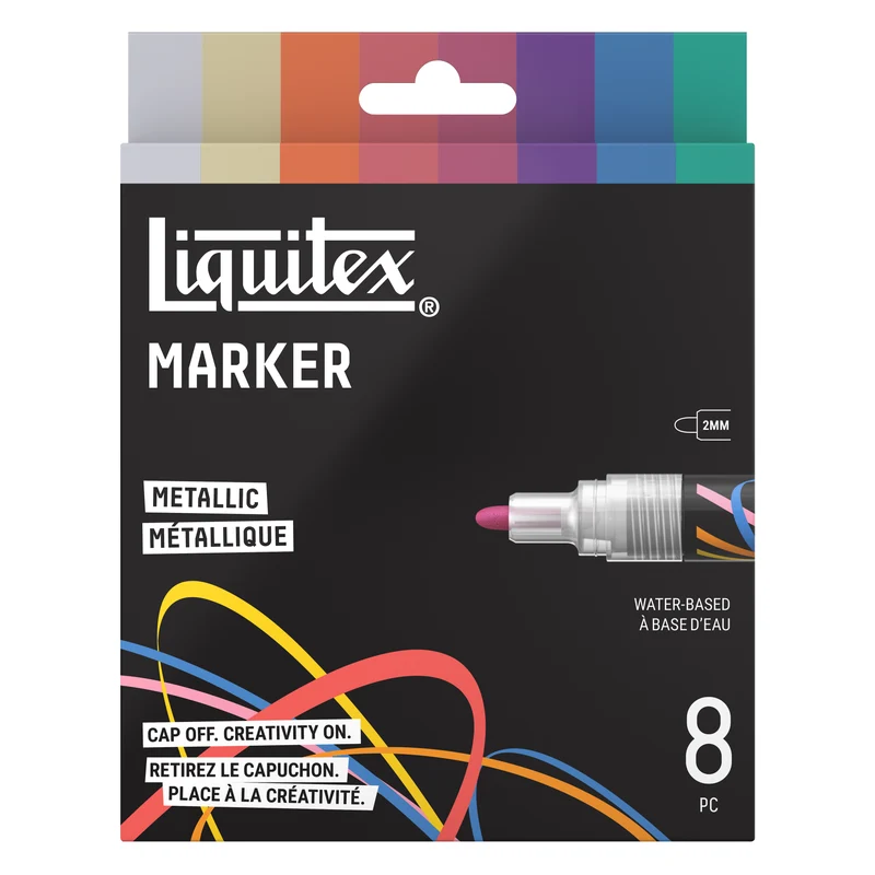Liquitex - Marker Set 8x2mm, Set 4 - Metallic