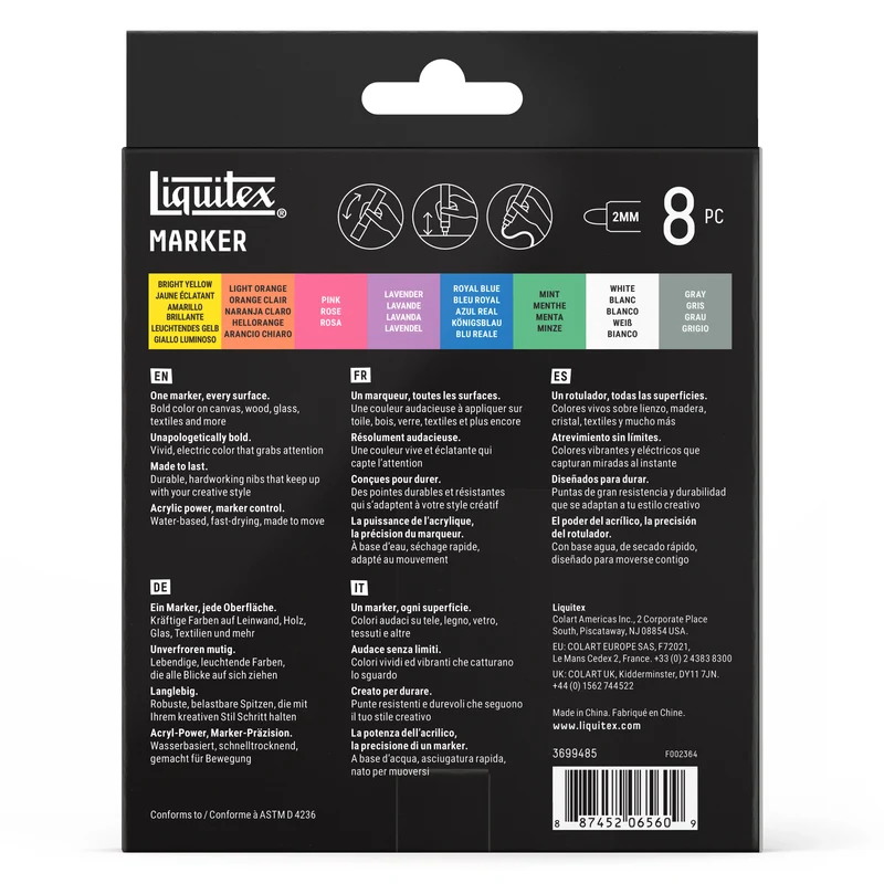 Liquitex - Marker Set 8x2mm, Set 2 - Dreamscape