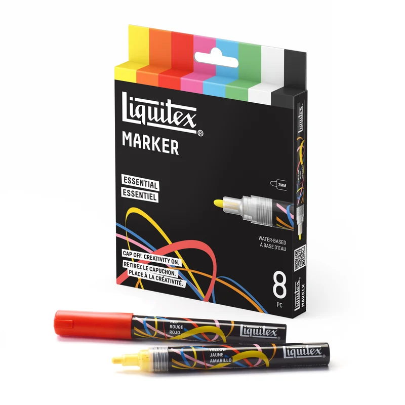 Liquitex - Marker Set 8x2mm, Set 1 - Essential