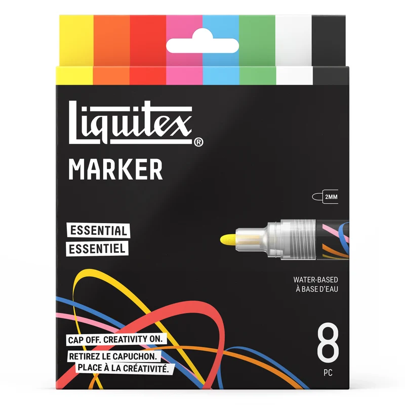 Liquitex - Marker Set 8x2mm, Set 1 - Essential