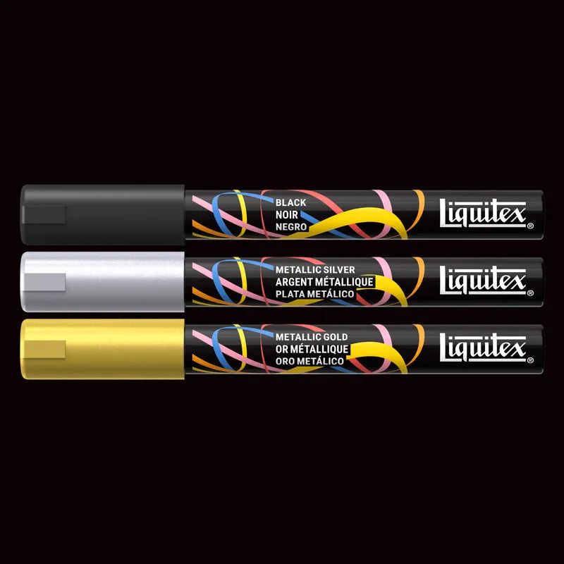 Liquitex - Marker Set 3x2mm, Set 2 - Metallic Accent