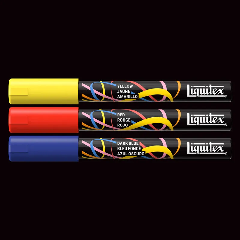 Liquitex - Marker Set 3x2mm, Set 3 - Primary