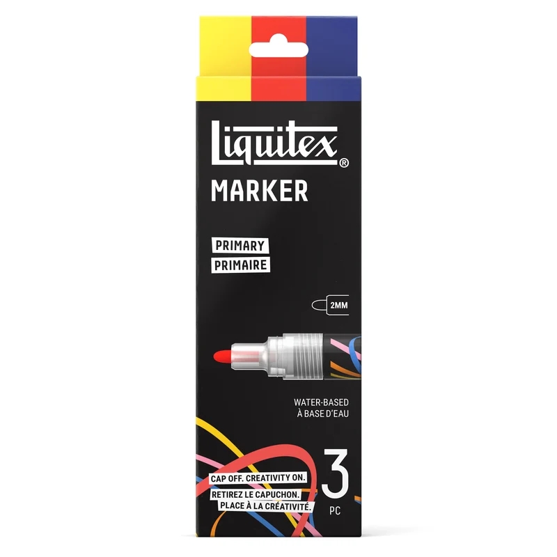 Liquitex - Marker Set 3x2mm, Set 3 - Primary