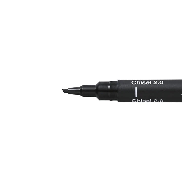 UNI PIN Creative Black Fineliner with Chisel Tip