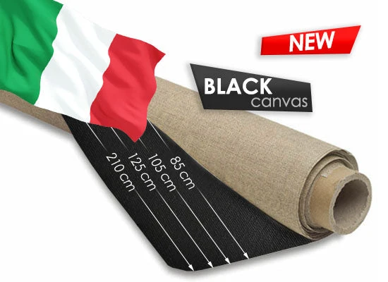 Black Painting Canvas on a Roll, 25 Meters