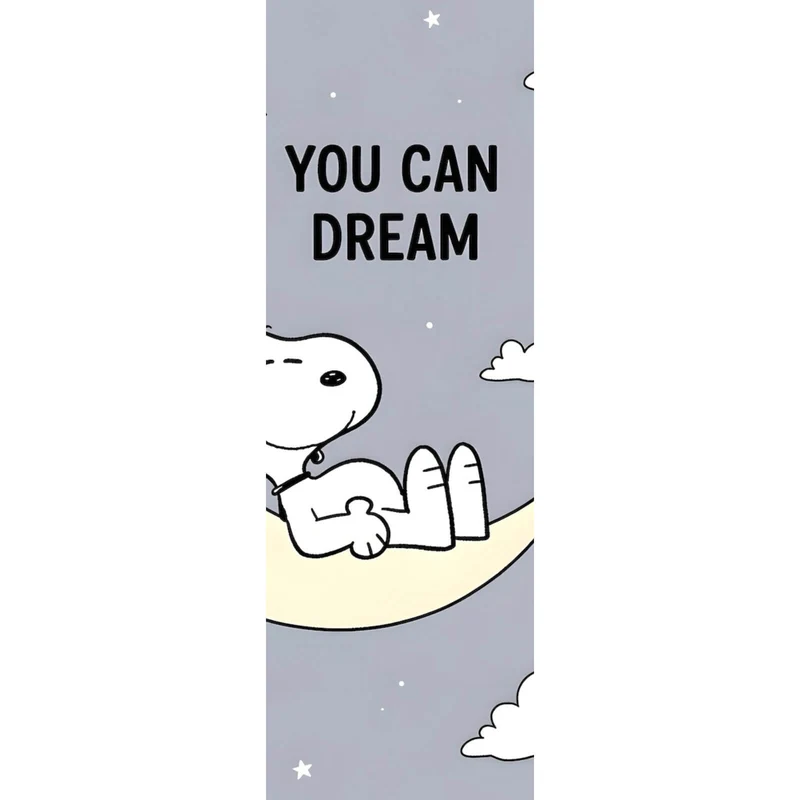 Aluminiumbild Traumhafter niedlicher Hund mit inspirierendem Spruch Panorama Hoch