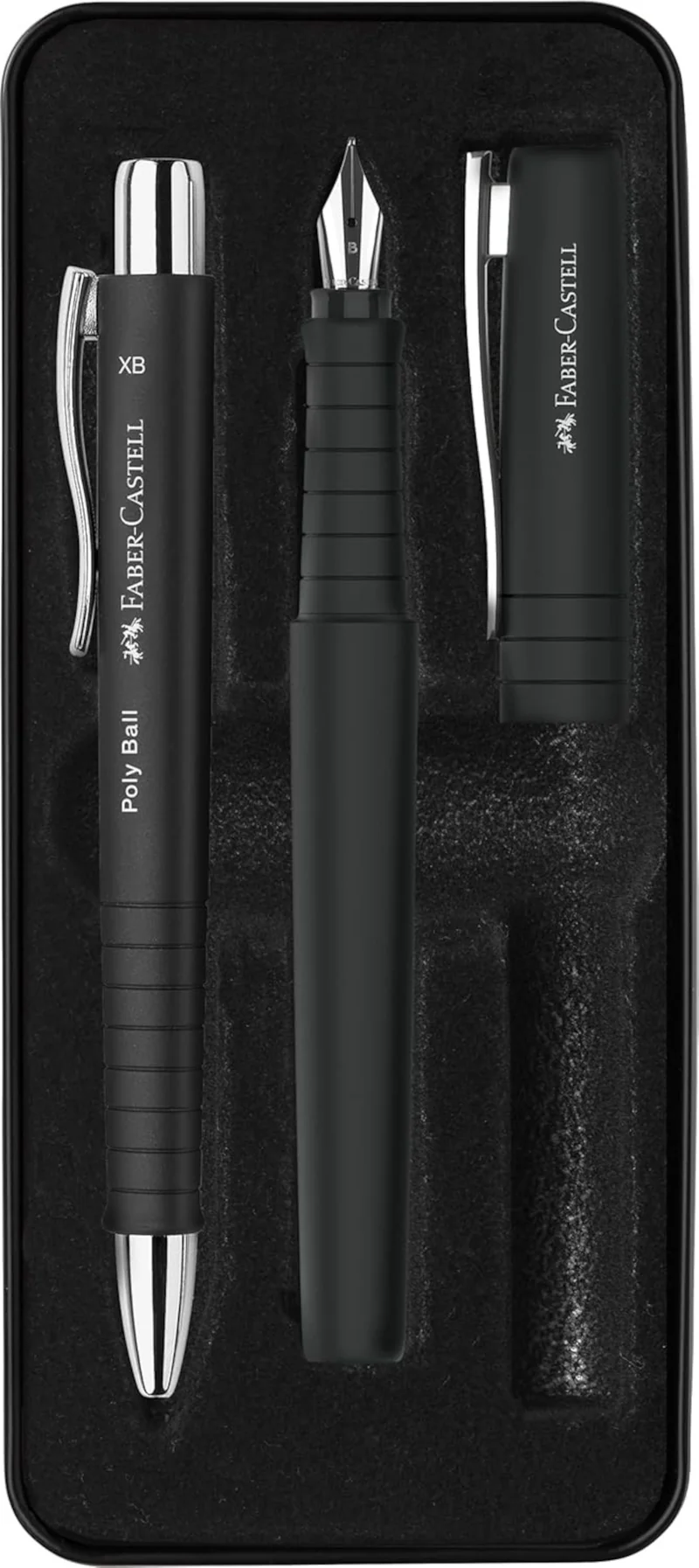 Faber-Castell Poly Ball/Pen Geschenkset - Elegantes Schreibset mit Füller und Kugelschreiber