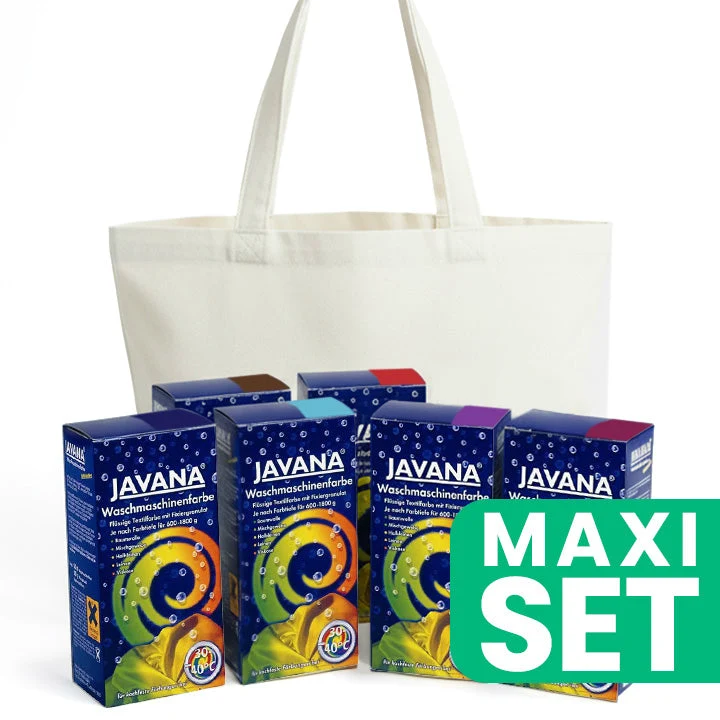 KREUL Javana Tie-Dye Set, 6 Shades + Cotton Bag