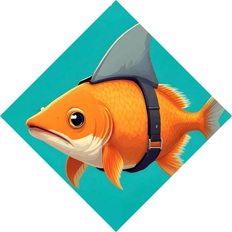 Leinwandbild Haifisch Mindset is Everything Raute