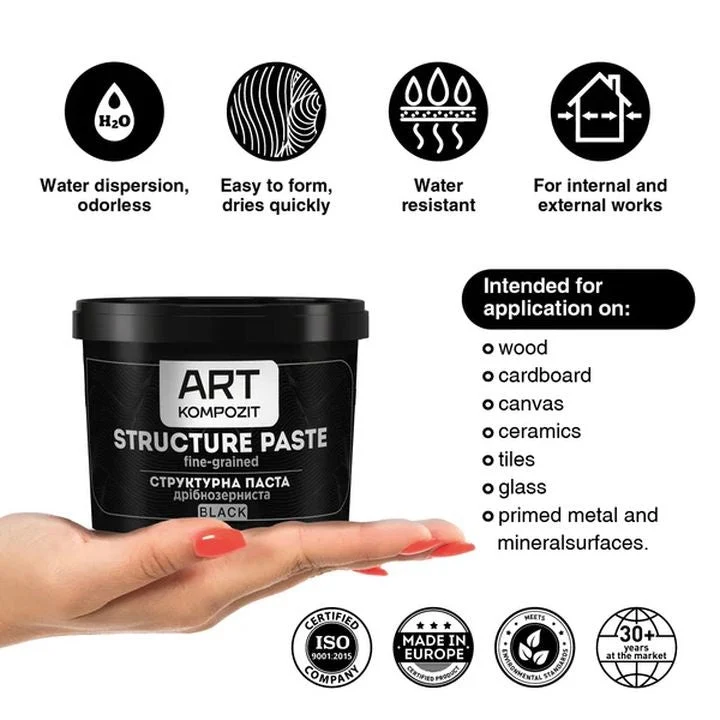Kompozit Black Fine-Grain Texture Paste