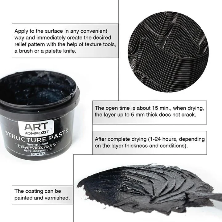Kompozit Black Fine-Grain Texture Paste