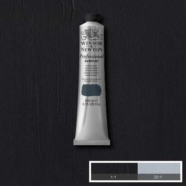 Winsor and Newton - Professional Artists' Acrylic Colour - 200ml - Paynes Grey