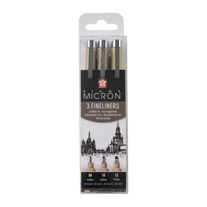 SAKURA Technical Pen Set Pigma Micron set Broad, Set of 3