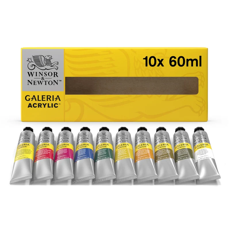 Winsor and Newton - Galeria Acrylic Tube Set - 10 x 60ml