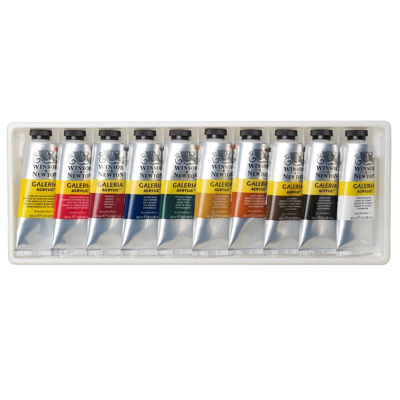 Winsor and Newton - Galeria Acrylic Tube Set - 10 x 60ml