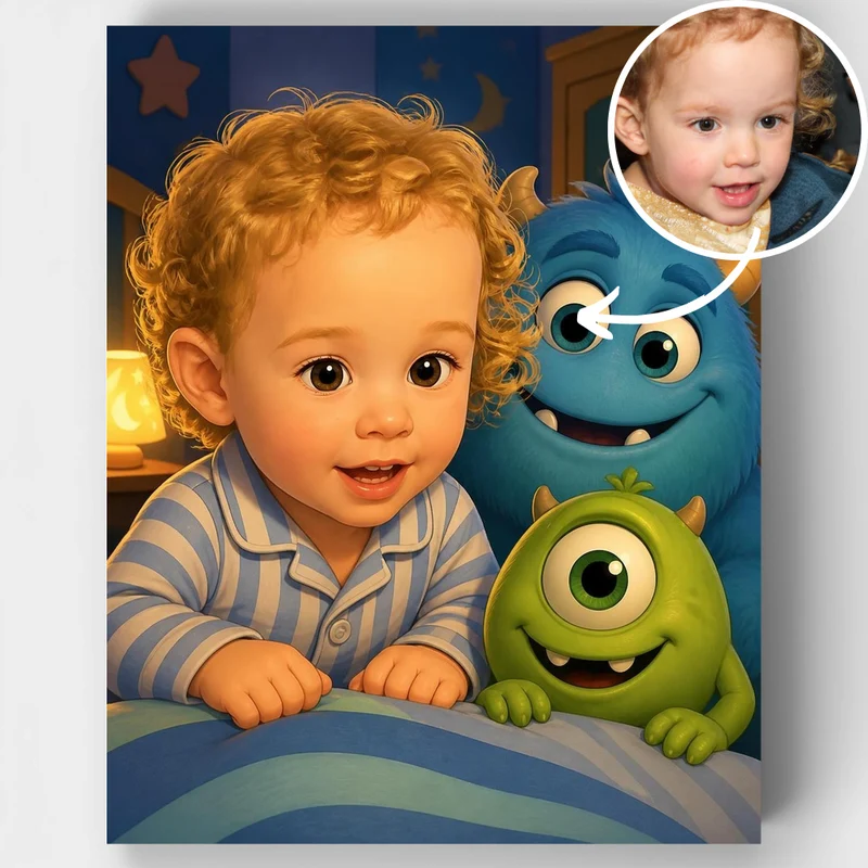 Monsters and Me - Custom Paint by Numbers Kit
