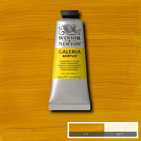 Winsor and Newton - Galeria Acrylic Colour - 60ml - Transparent Yellow
