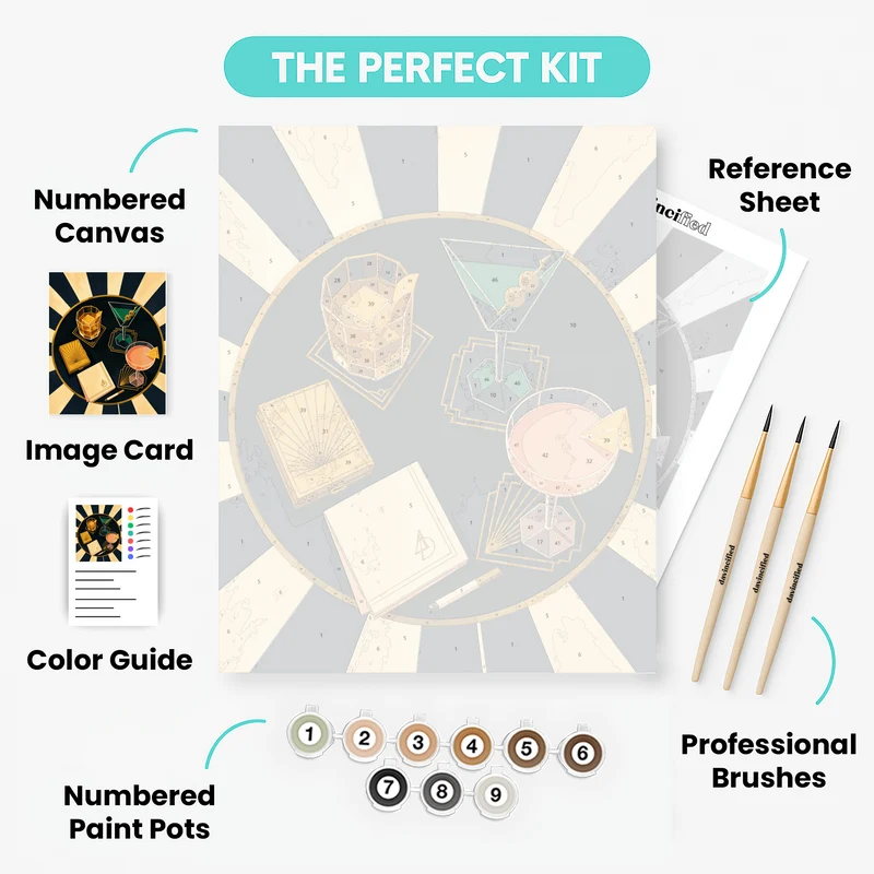 Art Deco Cocktail Bar - Paint by Numbers Kit