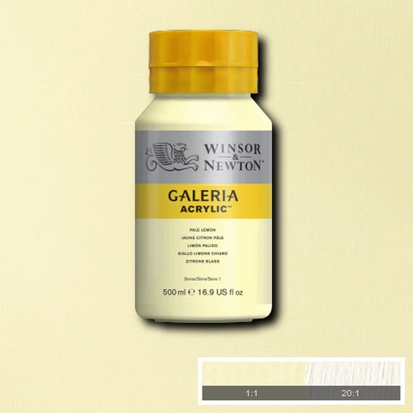 Winsor and Newton - Galeria Acrylic Colour - 500ml - Pale Lemon