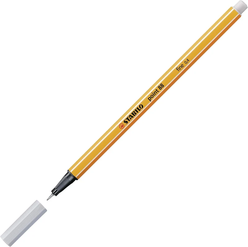 STABILO point 88 Fineliner - Hellgrau - Präzise Linienführung für Profis