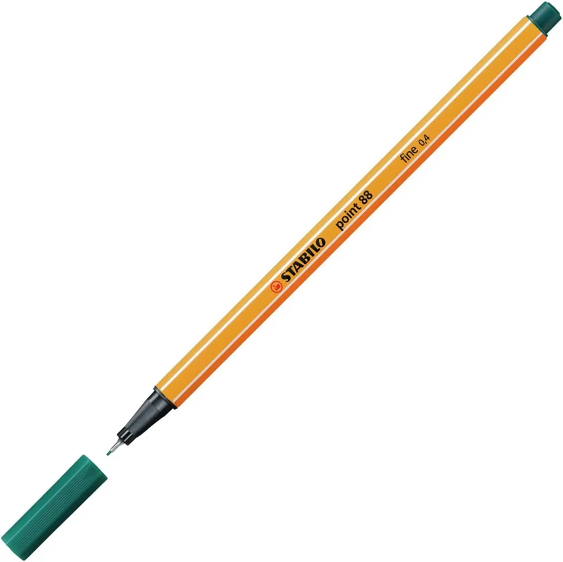 STABILO point 88 Fineliner - Tannengrün - Präzise Linienführung für Profis