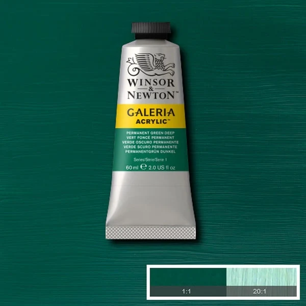 Winsor and Newton - Galeria Acrylic Colour - 60ml - Permanent Green Deep