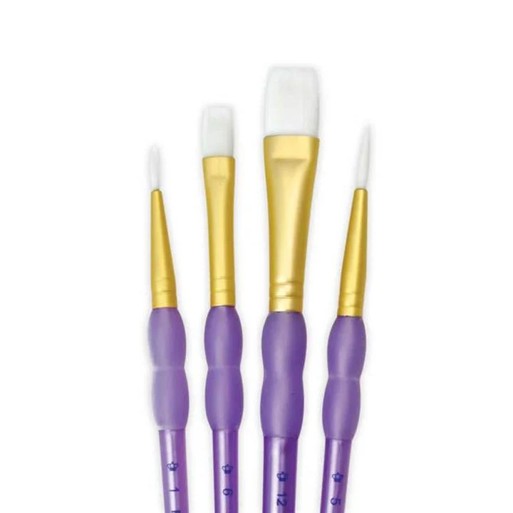 Royal and Langnickel Set of 4 Synthetic Brushes