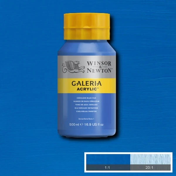Winsor and Newton - Galeria Acrylic Colour - 500ml - Cerulean Blue
