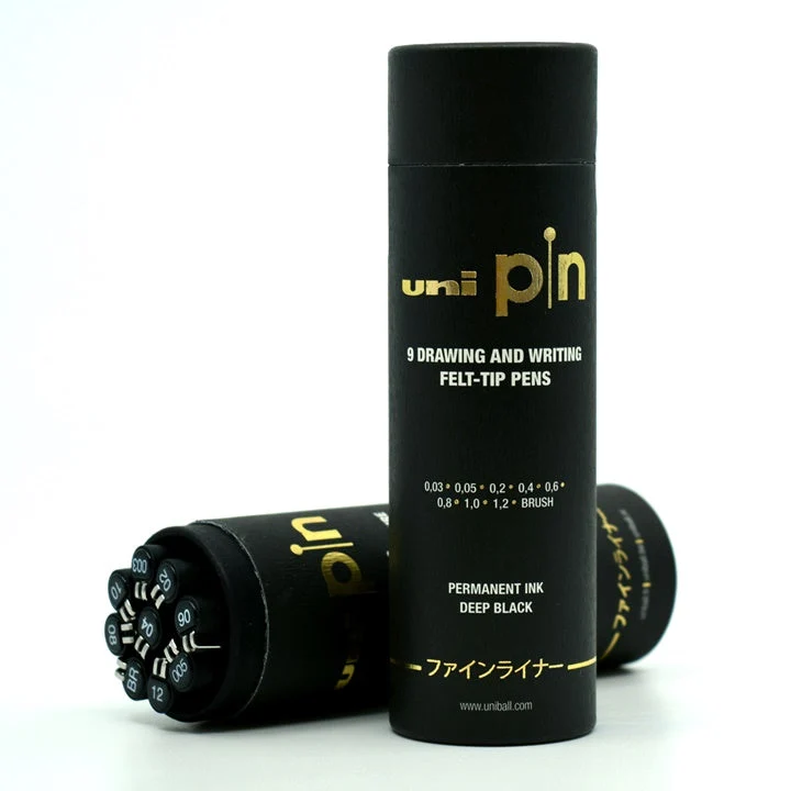 Uni Pin Technical Fineliner Set of 9